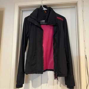 Superdry Windcheater Jacket (Black/Pink, size S)